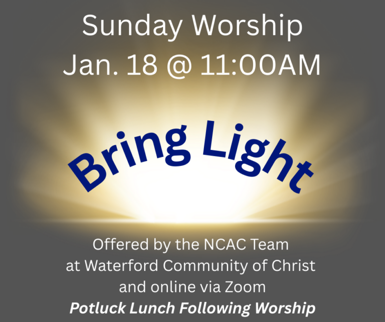 NCAC Worship “Bring Light” on Jan. 18